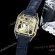 Super Clone Cartier Santos Dumont Skeleton Yellow Gold Blue Band Micro Rotor (8)_th.jpg